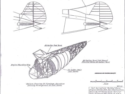 Hall Bulldog 3-view drawing by Kerka, 1980 - Drawing 3